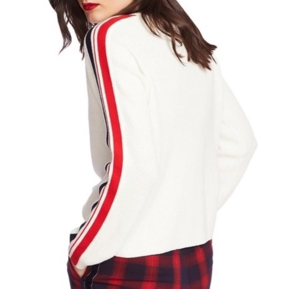 COURT AND ROWE Stripe Sleeve Sweater - Picture 2 of 7
